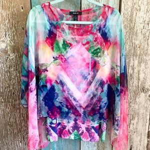 Style & Co Patterned Shawl & Matching Cami XL